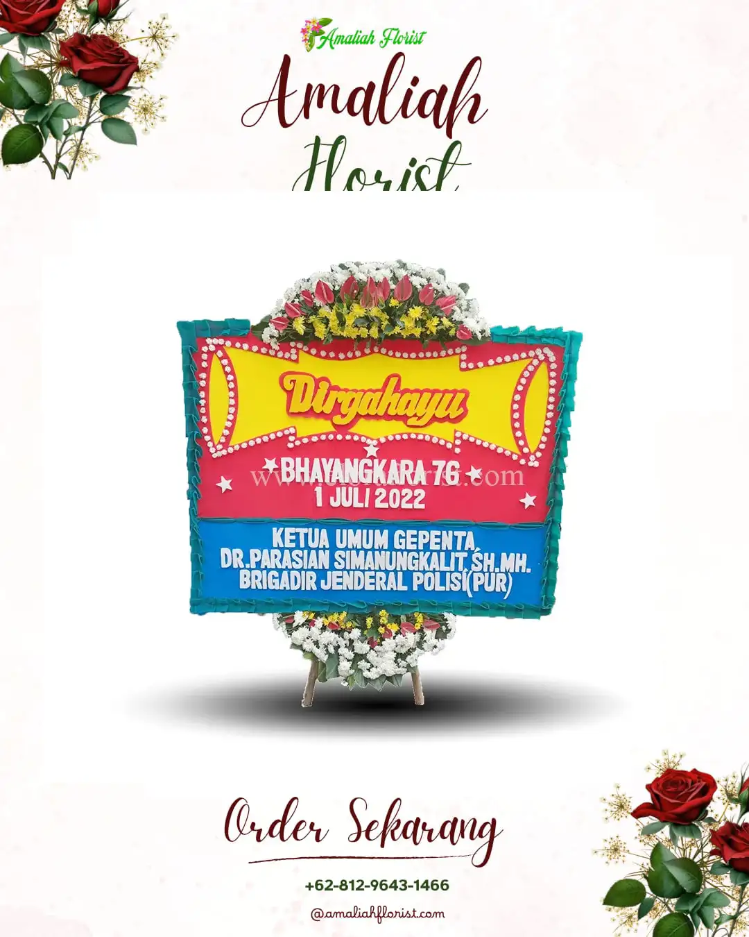 Papan Bunga HUT Ulang Tahun Kasin